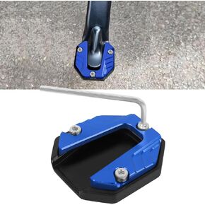 Universal Motorcycle Kickstand Foot Side Stand Extension Pad Replacement for Most Honda Yamaha Kawasaki Suzuki Harley Models Aluminium Kickstand Extension Plate Anti-Skid Enlarged Base(Black)