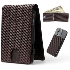 Card Wallet for Men, 2-in-1 Detachable Pop-up Wallet+ Magsafe Wallet, Cash and Credit Card Slots，Aluminum RFID Blocking Minimalist Wallet, Front Pocket Wallet mens gifts