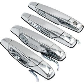 22738722 مقبض الباب الخارجي من الكروم 4 قطع استبدال للسائق والراكب الأمامي والخلفي لكاديلاك 2007-2014 لاستبدال تشيفي لاستبدال جي إم سي # 20828258 in Kuwait