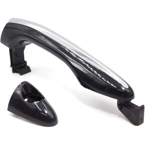 Exterior Door Handle Black/Chrome with Key Hole Finish Cap For Kia Optima 2011 2015 (Front Driver Side)