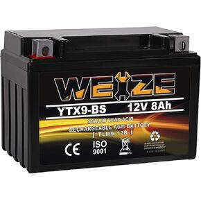 Weize YTX20L-BS High Performance Power Sports- Maintenance Free - Sealed AGM Battery ETX20L BS For Motorcycle ATV UTV snowmobile