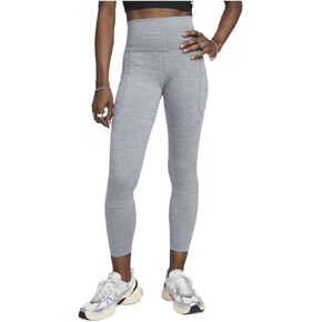 Nike One Women's High-Waisted 7/8 Leggings with Pockets (FN3241-084, Smoke Grey/Heather/Black)