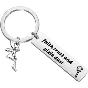 BNQL Faith Trust and Pixie Dust Charm Keychain Jewelry Gifts(keychain)