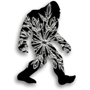 Bigfoot Sasquatch Laminated Vinyl Decal Sticker | 5.5-Inch by 4-Inch | Custom Overlay Sticker Series | Decals (PD3210)