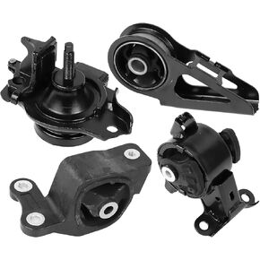 Engine Motor Mounts Set - Compatible with 2007 2008 Honda Fit L4 1.5L Manual Transmission, Replace# A4541 AM500 A4552 A4538, Set of 4