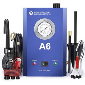Automotive Smoke Leak Detector with Pressure Gauge, Smoke Machine Built-in Air Pump, DC12V Car Smoke Detector Test Leak in Vehicle Pipe Systems for Cars, Motorcycles, Snowmobiles, ATV, Boats