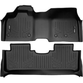 SMARTLINER All Weather Protection Custom Fit Black 2 Row Floor Mat Liner Set Compatible with 2023-2024 Nissan Ariya