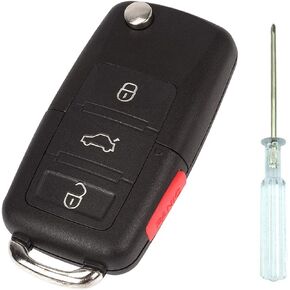 Replacement Flip Remote Entry Key Fob Case for VW Volkswagen Jetta Passat Golf Beetle Rabbit GTI CC EOS Key Fob Cover No Chips