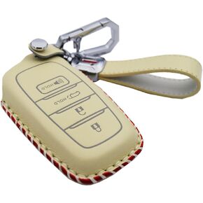 Sporty Suede Leather Key Cover for Toyota Toyota 2019+ Land Cruiser 2021+ Venza RAV4 Corolla Se Grand Highlander Tundra Crown 2022+ Tacoma TRD Camry XSE SE