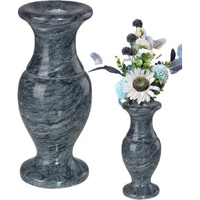 Natural Marble Cemetery Vases for Grave Heavy Headstone Vases for Cemetery is Used to Display Flowers and Artificial Flowers, Suitable for Decorating Cemeteries and Memorial Tombs