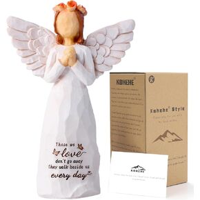 Sympathy Gifts for Loss of Loved One, 5.12" Angel Sympathy Gift, Memorial Gift for Loss of Dad Mom, Angel Figurine for Bereavement Remembrance Gifts (Gift-Packed)
