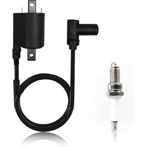 Ignition Coil Spark Plug For Yamaha G2 1985-1991 G5 1990-1995 G9 1991-1995 G8 1991-1994 G11 1993-1996 G14 1995-1996 J38-82310-20-00 JF2-82310-00-00 BR8ES 99999-02368-00