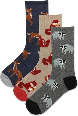 Hot Sox Womens Fuzzy Badger Box Crew Socks 3 Pair in Saudi Arabia