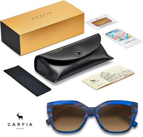CARFIA Acetate Cat Eye Women's Sunglasses Polarized UV Protection, Retro Stylish Sunnies for Hiking Driving Daily Wear CF1018 in Saudi Arabia