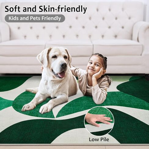 سجادة هندسية مقاس 5 × 7 لغرفة المعيشة، سجادة ناعمة وحديثة مجردة قابلة للغسل لغرفة النوم، سجادة أرضية كبيرة مضادة للانزلاق للفصول الدراسية وغرفة الطعام والمكتب باللون الأسود والرمادي in Kuwait