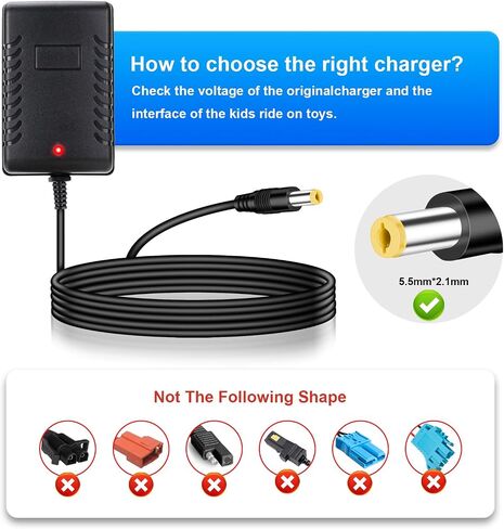 6 Volt Battery Charger for Kids Ride On Toys - Universal Charger for Best Choice Wrangler Kid Electric Ride On Cars. in Saudi Arabia