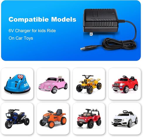 6 Volt Battery Charger for Kids Ride On Toys - Universal Charger for Best Choice Wrangler Kid Electric Ride On Cars. in Saudi Arabia