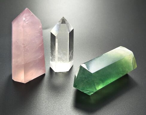 Healing Crystal Wands Point Faceted Prism Bars for Reiki Chakra Meditation Therapy Deco in Kuwait