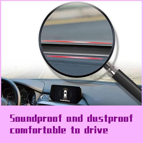 UGSHY Pack of 1 Car Dashboard Seal Strip, 6.56Ft Rubber Seal Protector Guard Strip, Universal Slit Windshield Trim, for Trucks, Boats, RVs (Black) in Kuwait