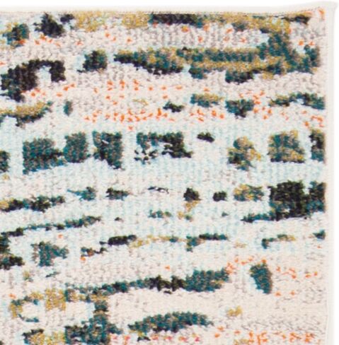 سجادة SAFAVIEH Madison Collection - 2'2" x 6'، بيج وكحلي، تصميم تجريدي حديث، لا يتساقط ويسهل العناية به، مثالي للمناطق ذات حركة المرور العالية في غرفة المعيشة وغرفة النوم (MAD454A) in Saudi Arabia