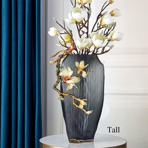Luxury Vase [Blooming-B Series], Decorative Vase, Modern Vase, Original Exquisite Vase, Vase with Enamel Decoration (Short) in Saudi Arabia