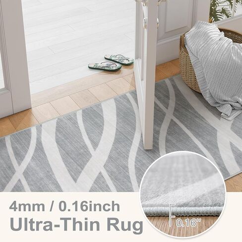 عداءات مموجة حديثة للممر، سجاد عداء مطبخ أخضر مقاس 2.5 × 8، سجادة عداء غير قابلة للانزلاق وقابلة للغسل، سجادة ناعمة منخفضة الوبر لغسيل مدخل غرفة النوم (2.5 × 8 قدم، أخضر) in Kuwait