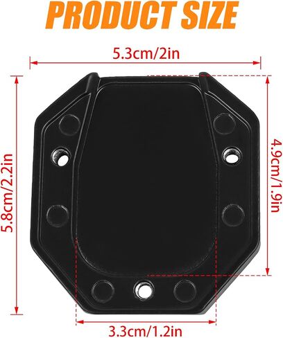 Universal Motorcycle Kickstand Foot Side Stand Extension Pad Replacement for Most Honda Yamaha Kawasaki Suzuki Harley Models Aluminium Kickstand Extension Plate Anti-Skid Enlarged Base(Black) in Kuwait