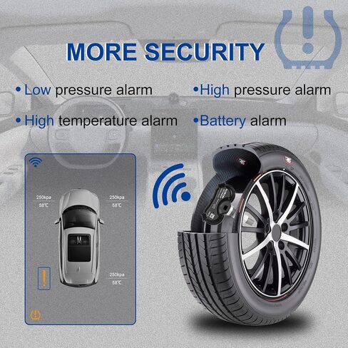 TPMS Sensor,4pcs 315Mhz Tire Pressure Monitor Sensors Fit for Toyota Replace OE# 42607-0C070 42607-0C050 42607-0C030 in Saudi Arabia