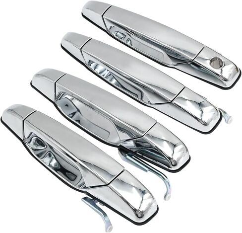 22738722 مقبض الباب الخارجي من الكروم 4 قطع استبدال للسائق والراكب الأمامي والخلفي لكاديلاك 2007-2014 لاستبدال تشيفي لاستبدال جي إم سي # 20828258 in Kuwait