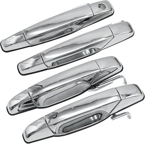 22738722 مقبض الباب الخارجي من الكروم 4 قطع استبدال للسائق والراكب الأمامي والخلفي لكاديلاك 2007-2014 لاستبدال تشيفي لاستبدال جي إم سي # 20828258 in Kuwait