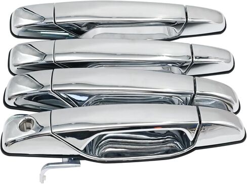 22738722 مقبض الباب الخارجي من الكروم 4 قطع استبدال للسائق والراكب الأمامي والخلفي لكاديلاك 2007-2014 لاستبدال تشيفي لاستبدال جي إم سي # 20828258 in Kuwait