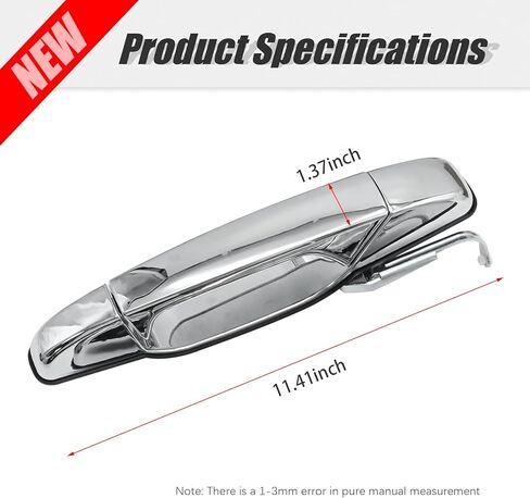 22738722 مقبض الباب الخارجي من الكروم 4 قطع استبدال للسائق والراكب الأمامي والخلفي لكاديلاك 2007-2014 لاستبدال تشيفي لاستبدال جي إم سي # 20828258 in Kuwait