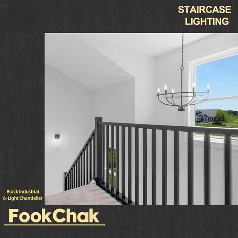 6 Light Gold Chandelier with Fringe Crystal Candle Chandelier Light Fixture Over Dining Table High Ceiling Entrance Chandelier for Foyer Bedroom Entryway Living Room Kitchen, 29in in Kuwait