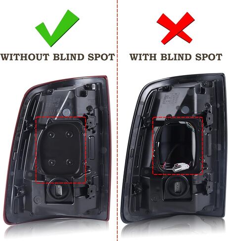 LH LED Type W/o Blind Spot Feature Tail Light Fit for 2019 2020 2021 2022 2023 Dodge Ram 2500 3500 Red Trim Left Driver Side With Bulbs Rear Lamp Assembly 68361717AD in Saudi Arabia