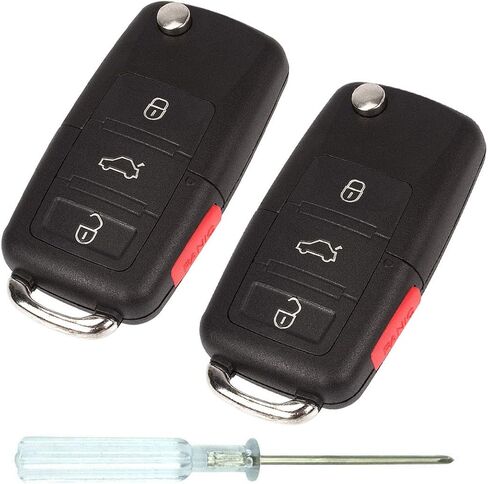Replacement Flip Remote Entry Key Fob Case for VW Volkswagen Jetta Passat Golf Beetle Rabbit GTI CC EOS Key Fob Cover No Chips in Saudi Arabia
