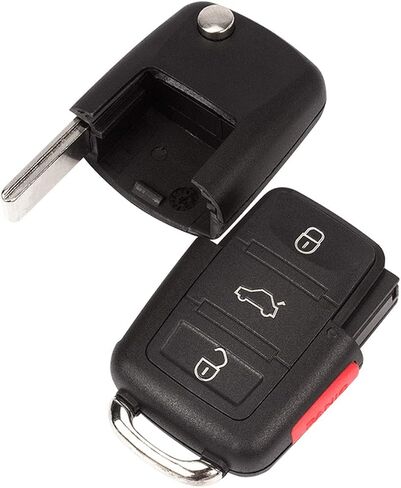 Replacement Flip Remote Entry Key Fob Case for VW Volkswagen Jetta Passat Golf Beetle Rabbit GTI CC EOS Key Fob Cover No Chips in Saudi Arabia