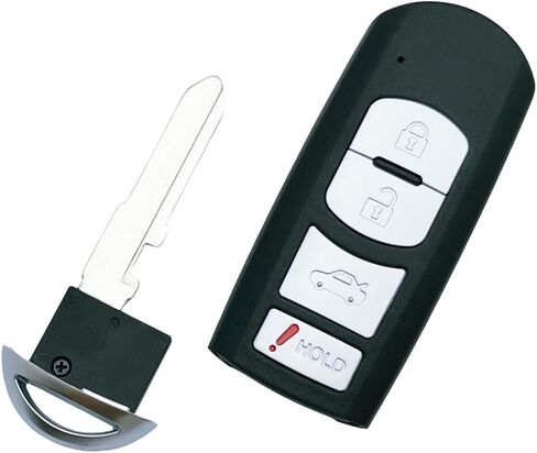 Replacement Smart Keyless Entry Remote Control Key Fob Case Cover for Mazda 3 CX-3 CX-5 WAZSKE13D01 662F-SKE13D01 Car Key Fob Shell (3 Button) in Kuwait