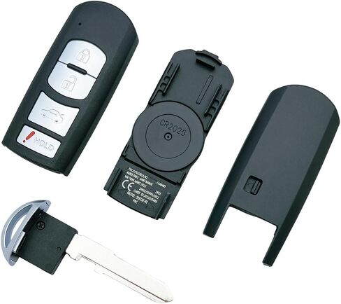 Replacement Smart Keyless Entry Remote Control Key Fob Case Cover for Mazda 3 CX-3 CX-5 WAZSKE13D01 662F-SKE13D01 Car Key Fob Shell (3 Button) in Kuwait