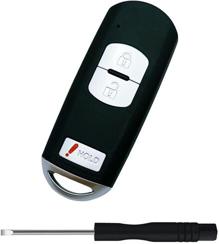 Replacement Smart Keyless Entry Remote Control Key Fob Case Cover for Mazda 3 CX-3 CX-5 WAZSKE13D01 662F-SKE13D01 Car Key Fob Shell (3 Button) in Kuwait