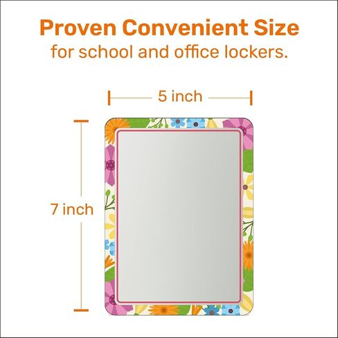 Locker Mirror Magnetic for School and Office, with 100% and Strong Magnetic Mirror for Locker, Unique Locker Accessories, Magnetic Locker Mirror with Colorful Design, 1 Pack in Saudi Arabia