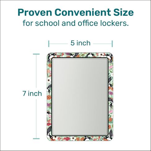 مرآة خزانة مغناطيسية للمدرسة والمكتب، مع مرآة مغناطيسية قوية بنسبة 100% للخزانة، ملحقات خزانة فريدة من نوعها، مرآة خزانة مغناطيسية بتصميم ملون، عبوة واحدة in Kuwait