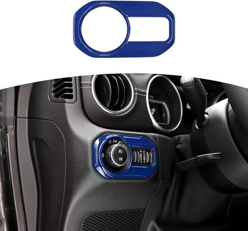 RT-TCZ for Jeep JL Headlight Switch Button Trim Cover Silver for Jeep Wrangler JL JLU Gladiator JT 2018-2024 Silver Interior Accessories in Kuwait