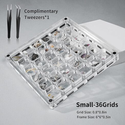 Multi-Style Clear Acrylic Magnetic Tiny Mini Treasure Hunting Seashell Trinket Jewelry Storage Holder Collection Display Shadow Box Organizer Case Container Collector Jar for Seashell Display in Saudi Arabia