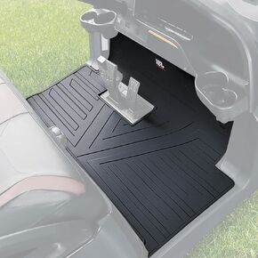 KEMIMOTO Golf Cart Floor Mat Compatible with Club Car Models Precedent 2004-2023 Onward Tempo 2017-2023 Villager V4L 2019-2023 Full Coverage Floor Liner for Golf Cart, All Black