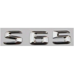 Chrome Shiny Silver ABS Car Trunk Rear Number Letters Words Badge Emblem Decal Sticker for Mercedes-Benz S65 AMG