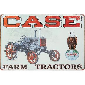 ERLOOD Farm Tractors Metal Tin Sign, Vintage Plaque Poster Home Wall Decor 12 x 8 Inches