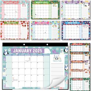 Hadley Designs Retro Large Desk Calendar 2025-2026 - 2025 Desk Calendar Large, Desk Calander, Small Desk Calendar 2025-2026, Large Calendar 2025-2026, Desktop Calendar, 2025 Desk Calender, Calendars
