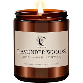 Vintage Leather Scented Candles, Long Lasting Burn Candle for Home Scented, Hand Poured Soy Wax Candles for Women and Men, 7oz