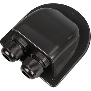 Weatherproof ABS Solar Double Cable Entry Gland for All Cable Types 2mm² to 6mm² for Solar Project on Rv, Campervan, Boat,IP68, Black