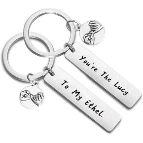 TGBJE BFF Gift You Are The Lucy To My Ethel Keychain Set Mother Daughter Gift Song inspired Gift